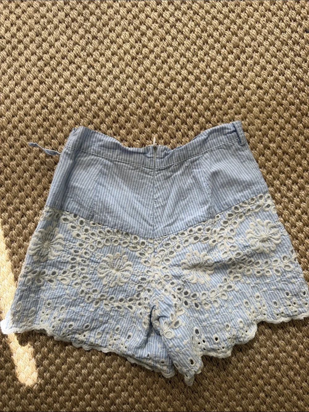 Marlo Kids Girls Light Blue Eyelet Ruffle Two-Piece Matching Set size 3/4 year